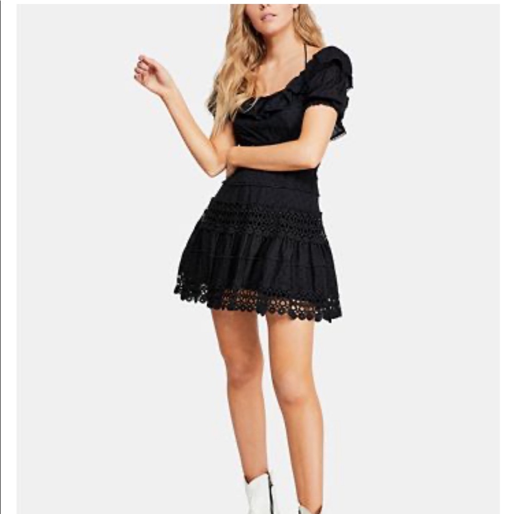 Free People Crochet-Lace Dress